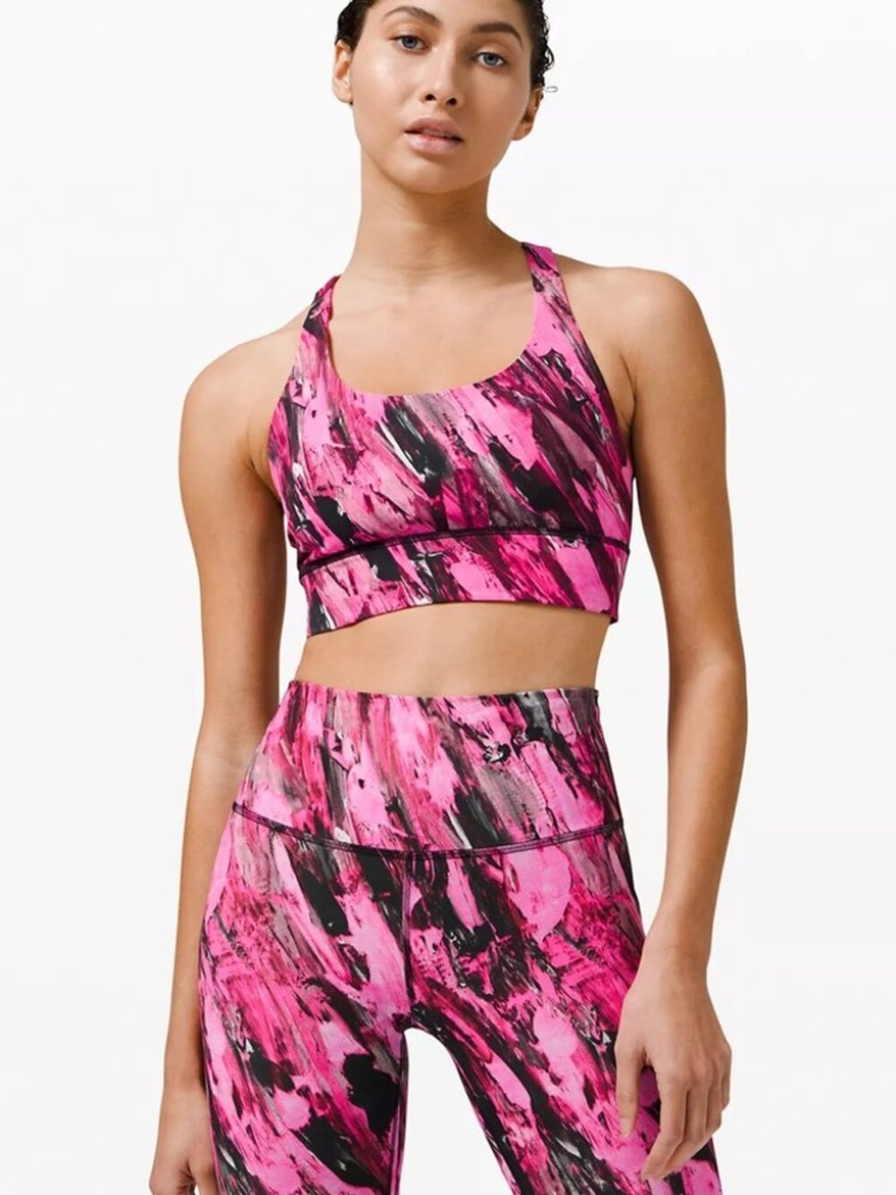 Lululemon Multi Pink Energy Sports Bra Long Line